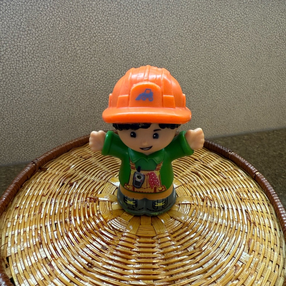 Fisher-Price Little People Orange Helmet Construction Figure